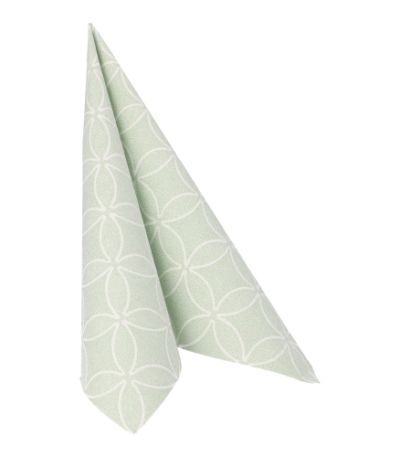 Product foto van Servetten jade groen set van 20 Royal Collection 40x40cm