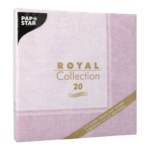 Product foto van Servetten lila "Linum" set van 20 Royal Collection