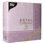Product foto van Servetten lila set van 50 40x40cm Royal Collection Linum