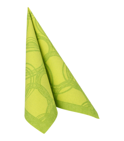 Product foto van Servetten lime "Bubbles" set van 50 ROYAL Collection