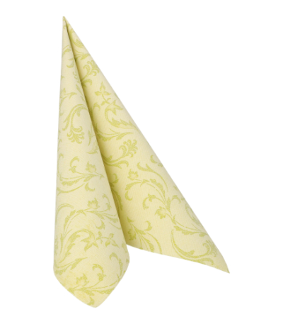 Product foto van Servetten lime "Damascato" 40x40cm set van 50 ROYAL Collection
