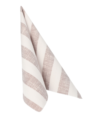 Product foto van Servetten mocca "Lines" 40x40cm set van 50 ROYAL Collection
