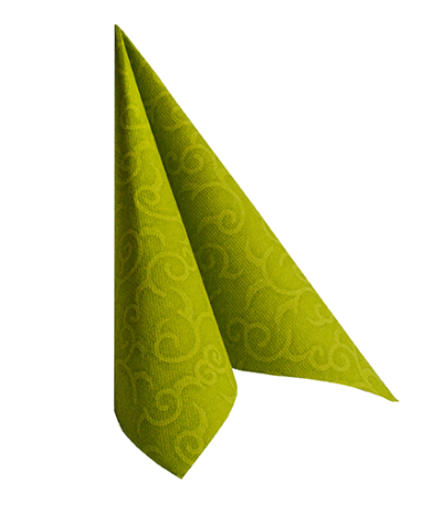 Product foto van Servetten olijfgroen Casali Royal Collection 50 stuks