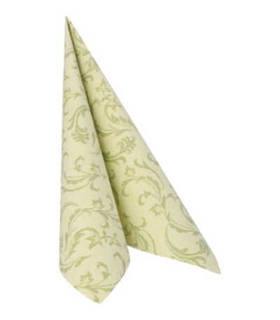 Product foto van Servetten olijfgroen Damascato set van 50 ROYAL Collection