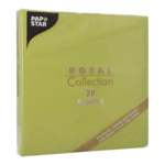 Product foto van Servetten olijfgroen set van 20 Royal Collection 40x40cm