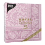 Product foto van Servetten paars Ornaments set van 50 ROYAL Collection