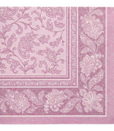 Product foto van Servetten paars Ornaments set van 50 ROYAL Collection