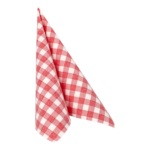 Product foto van Servetten rood 40x40 cm Royal Collection set van 50 Vichy Karo