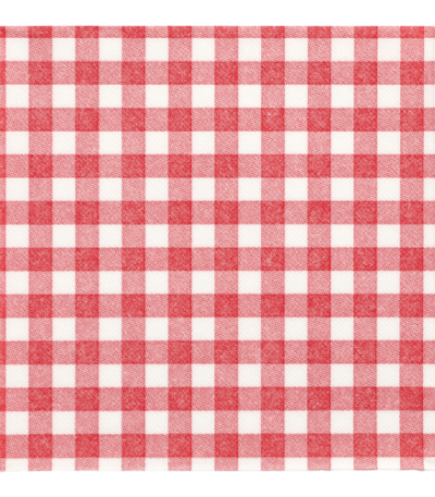 Product foto van Servetten rood 40x40 cm Royal Collection set van 50 Vichy Karo
