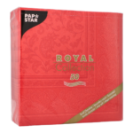 Product foto van Servetten rood 40x40cm Ornaments set van 50