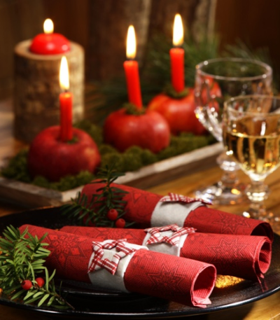 Product foto van Servetten rood Just Stars set van 20