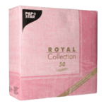Product foto van Servetten roze Linum ROYAL Collection 40x40cm set van 50