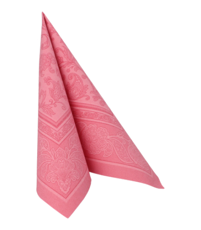 Product foto van Servetten roze Ornaments set van 20