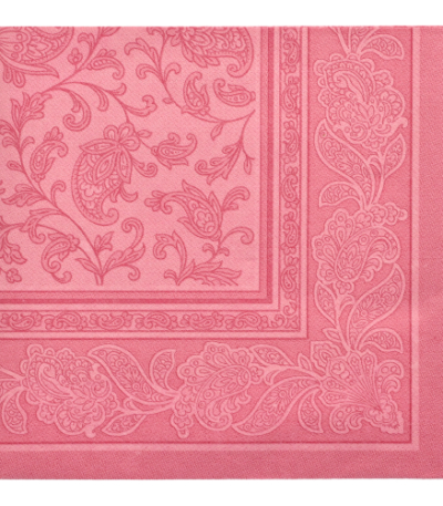 Product foto van Servetten roze Ornaments set van 20