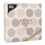 Product foto van Servetten roze Rococo set van 50 40x40cm