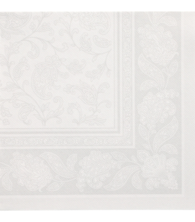 Product foto van Servetten wit 40x40 cm set van 20 Royal Collection Ornaments