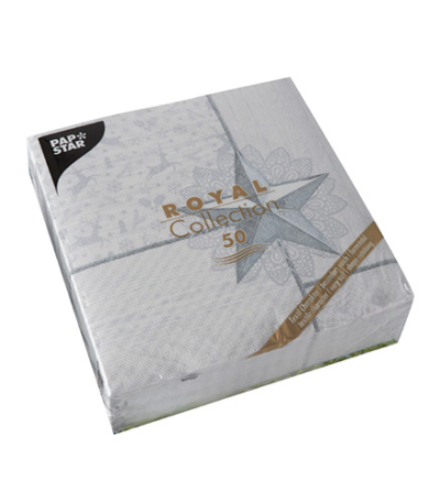 Product foto van Servetten wit 40x40cm Rising Star set van 50