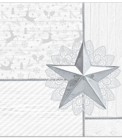 Product foto van Servetten wit 40x40cm Rising Star set van 50