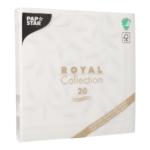 Product foto van Servetten wit 40x40cm set van 20 Royal Collection New Mediterran