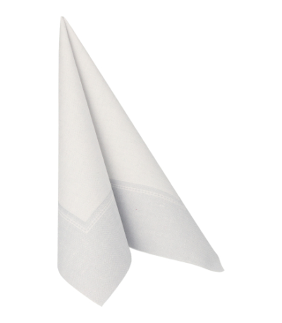 Product foto van Servetten wit 40x40cm set van 50 Royal Collection Linum