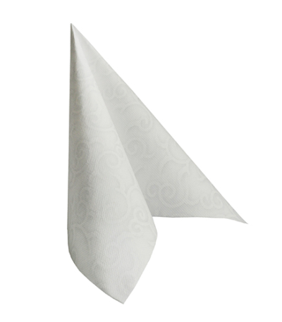 Product foto van Servetten wit Casali Royal Collection set van 50