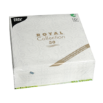 Product foto van Servetten wit Casali Royal Collection set van 50