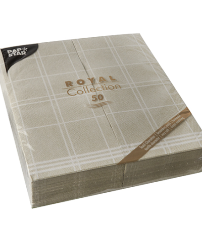 Product foto van Servetten zand 1/6 vouw 48x33 cm set van 50 Kitchen Craft