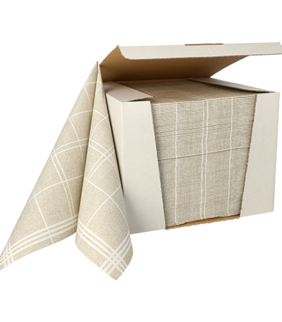 Product foto van Servetten zand Kitchen Craft ROYAL Collection 40x40cm 100 stuks