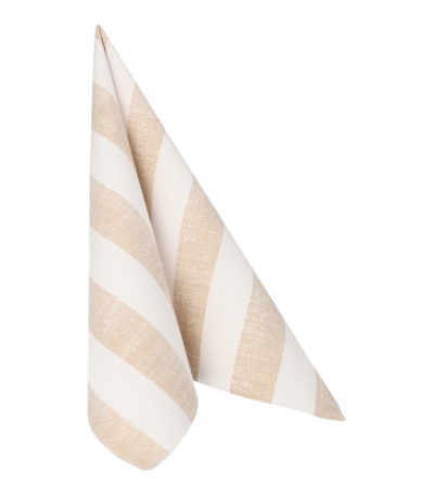 Product foto van Servetten zandkleurig set van 20 Lines ROYAL Collection