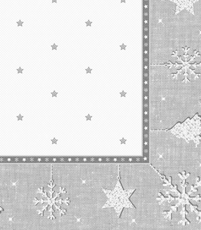 Product foto van Servetten zilver 40x40cm set van 50 X-Mas ROYAL Collection