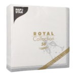 Product foto van Servetten zilver "Festivities" set van 50 ROYAL Collection
