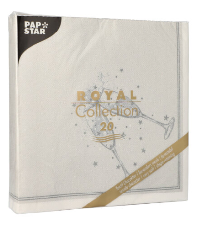 Product foto van Servetten zilver "Festivity" set van 20 ROYAL Collection