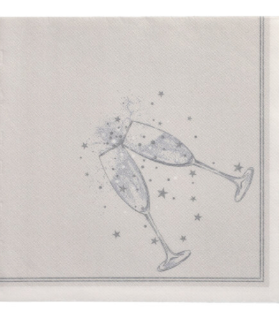 Product foto van Servetten zilver "Festivity" set van 20 ROYAL Collection