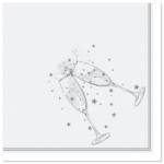 Product foto van Servetten zilver "Festivity" set van 50 ROYAL Collection