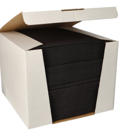 Product foto van Servetten zwart 1/4 vouw 40x40cm set van 100 ROYAL Collection