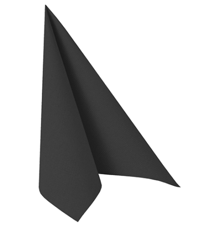 Product foto van Servetten zwart 48x48cm set van 50 ROYAL Collection