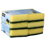 Product foto van Sponsenset hoekig geel/groen 6 stuks