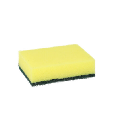 Product foto van Sponsenset hoekig geel/groen 6 stuks