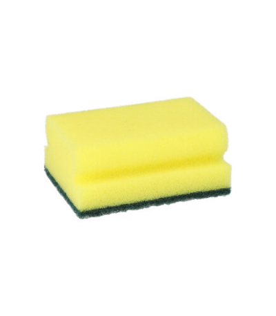 Product foto van Sponsenset pannensponsens hoekig geel/groen met greep