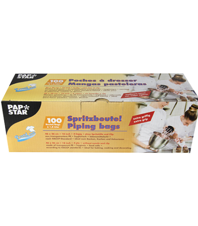 Product foto van Spuitzakken transparant extra grip set van 100 1.8l