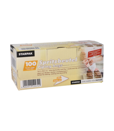 Product foto van Spuitzakken transparant set van 100 400ml