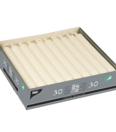 Product foto van Stearine Kaarsen wit set van 30 20cm