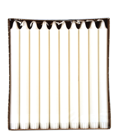 Product foto van Stearine kaarsen wit set van 30 24cm