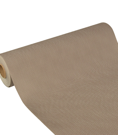 Product foto van Stof Tafellopers nonwoven grijs 24m x 40cm soft selection plus