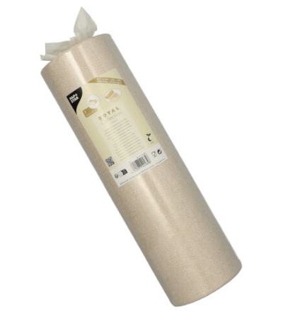 Product foto van Stof Tafellopers zand 24m x 40cm ROYAL Collection