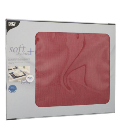Product foto van Stof placemats nonwoven bordeaux 30x40 cm set van 100