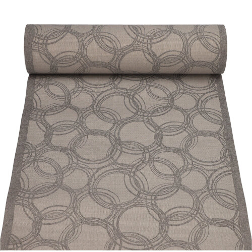 Product foto van Stof tafellopers grijs 24m x 40cm Bubbles Royal Collection