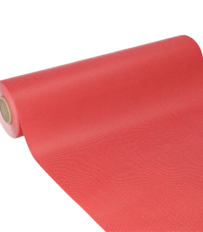 Product foto van Stof tafellopers nonwoven rood 24m x 40cm