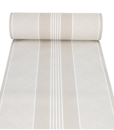 Product foto van Stoffen tafellopers PV-Tissue champagne Elegant 24m x 40cm