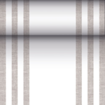 Product foto van Stoffen tafellopers PV-Tissue grijs Lines Royal Collection 24x40cm
